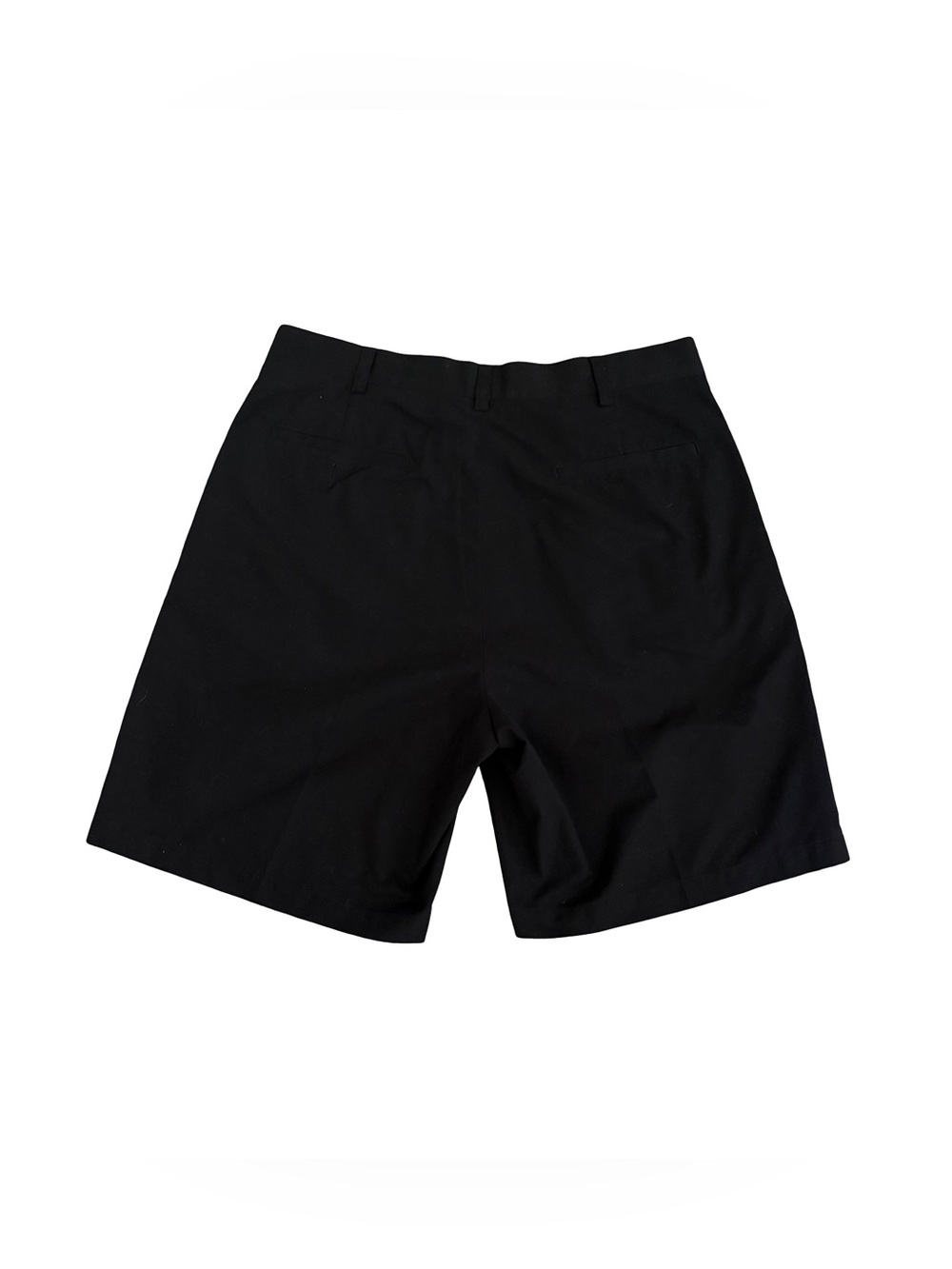George Black Flat Front Pleated Men's Shorts - Picture 2 of 4